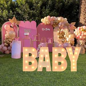 Enseigne lumineuse LED pour bébé, alimentée par piles, décorations pour baby shower, révélation du sexe et fêtes d'anniversaire pour enfants - Product Image 3