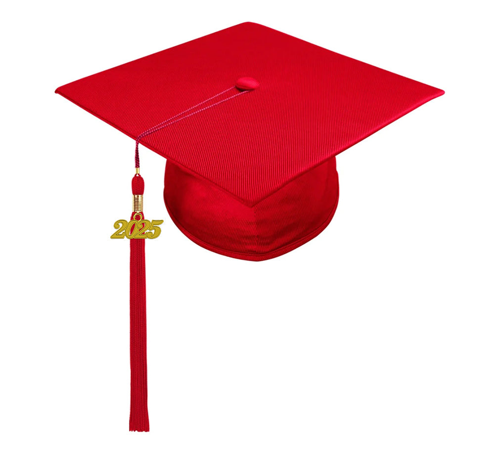 Wholesale Red Shiny High School Graduation Gown & Cap