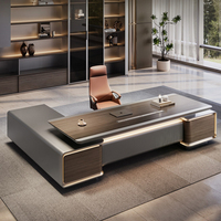 Bureau de direction moderne et minimaliste, style luxe haut de gamme, grand bureau modulaire en MDF, combinaison de meubles de bureau