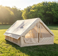 Qualité du fabricant 12 ㎡   Tente de camping gonflable avec fenêtre de toit et cheminée, résistante au vent et imperméable