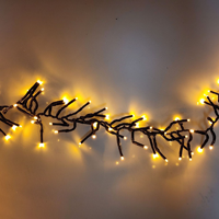 Guirlandes lumineuses LED compactes IP44 pour extérieur, effet torsadé et décoration clignotante, pour sapin de Noël