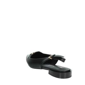 Ballerines pour femmes Laura Biagiotti, noires, à bout pointu, plates, avec bride à la cheville - Product Image 2