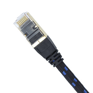 Câble réseau CAT8 personnalisé en usine Câble Ethernet RJ45 8P8C en alliage de zinc avec fil blindé en cuivre pur pour une utilisation sur ordinateur - Product Image 2