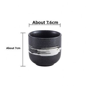 Tasse à thé ou à café en céramique rustique de style japonais avec couvercle, empilable, écologique, pour usage commercial - Product Image 6