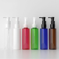 100ml Rond PET En Plastique Lotion Pompe Bouteille Vide Cosmétique Emballage pour Cheveux Huile Corps Huile pour Shampooing Soins de La Peau Sérum quantité minimale de commande 100pcs