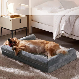 Luxuriöses warmes ortho pä disches Hunde bett Neues Design Quadratischer Memory-Schaum mit festem Muster Wasch bares abnehmbares Schlafsofa-Zubehör für Haustiere - Product Image 1