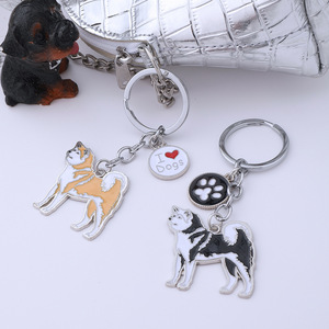 Accesorios para Mascotas Directo de Fábrica Mengda, Llavero Metálico con Colgante de <span class=keywords><strong>Akita</strong></span>, Adornos para Llaveros de Perro - Product Image 2