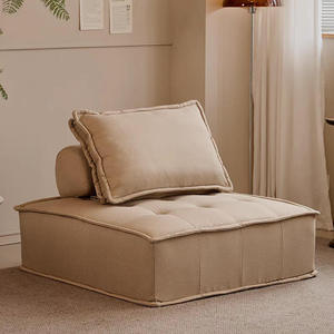 Canapé modulaire en tissu écologique moderne, mobilier doux à assembler avec housse en tissu amovible, décoration pour espace de location - Product Image 5