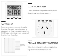 Contrôleur de température numérique COWELL TC01, prise thermostat, minuterie, interrupteur de chauffage et de refroidissement, réfrigérateur, aquaculture, 240V