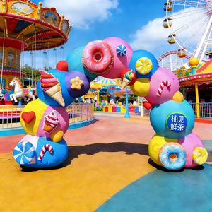 Gerbang Permen Tiup Bentuk Permen Pastel Kustom untuk Acara, Gerbang Tiup Bentuk Permen yang Cerah untuk Promosi - Product Image 1