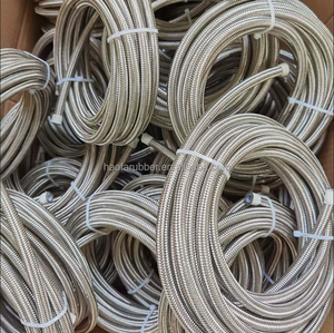 Шланг Haofa из плетеной нержавеющей стали с PTFE-оболочкой - химически стойкая гибкая трубка для транспортировки жидкостей - Product Image 6