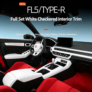 Kit di Decorazione per Console Centrale e Pannello Cambio, Decorazione Interna Completa in Bianco per Civic FL5 11a Generazione 2022-2025 - Product Image 2
