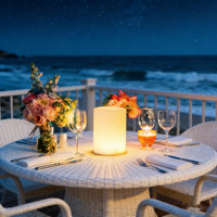 Décoration de restaurant et lampes de table LED à piles pour l'intérieur des restaurants occidentaux, hôtels et décorations de mariage