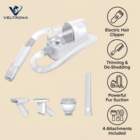 Kit de toilettage pour animaux de compagnie, tondeuse électrique, brosse à aspiration des poils, anti-chute, silencieuse, faible bruit, pour chiens et chats, 350W