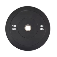 Ensemble de plaques de poids de pare-chocs en caoutchouc noir en gros d'usine Kgs Gym Fitness poids libres