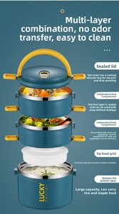 Nuovo arrivo scatola per il pranzo isolante sigillata in acciaio inossidabile per bambini della scuola termica Bento Lunch Box con borsa per il pranzo - Product Image 5