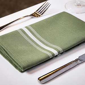 Tùy chỉnh màu xám 100% Polyester Vải Bistro Khăn ăn trắng sọc Khăn ăn - Product Image 5
