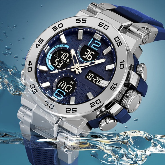 Classic Retro Business Dual Movement Watch Multi Functional Digital Watch Top Luxury Men's Watch