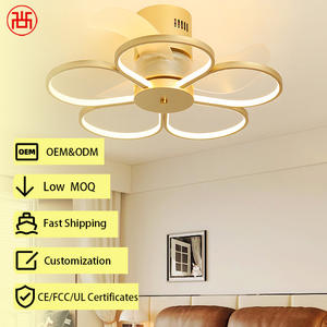 <30dB Ultra <b>Quiet</b> Ceiling <b>Fan</b> with Petal Design, Smart APP/Remote Control, 6-Speed Dimmable LED, Energy Saving DC Motor - Product Image 1