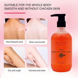 Gel Doccia Liquido Profumato Sbiancante Formula Vegetale Organica Pura con Oli Essenziali di Rosa e Tamarindo Nutriente e Riparatore per la Pelle - Product Image 1