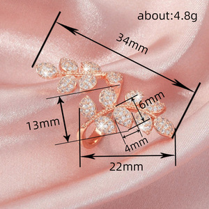 Anello regolabile a forma di spiga di grano per donna, elegante gioiello da dito ispirato alla natura. - Product Image 4