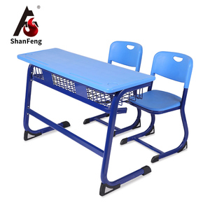 Trường đôi chỗ ngồi sinh viên Bàn và ghế 2 người có thể điều chỉnh đồ nội thất lớp học - Product Image 1