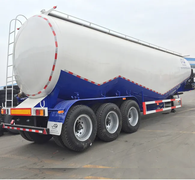 3 Axle Cement Powerder Tanker Dry Bulk Cement Tanker Semi Trailer Transport Powder Bulker Tank Truck Semi-trailer