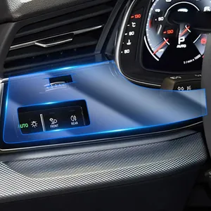 Pour <span class=keywords><strong>Audi</strong></span> <span class=keywords><strong>Q8</strong></span> 19-22 voiture TPU Film de protection Transparent autocollant intérieur contrôle Central affichage protecteur décoration accessoires - Product Image 6