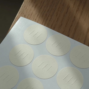 Gepersonaliseerde Rechthoek Reliëf Label Dikke Beige Kleur Getextureerde Label Sticker Gebeeldhouwde Emboss Sticker - Product Image 4