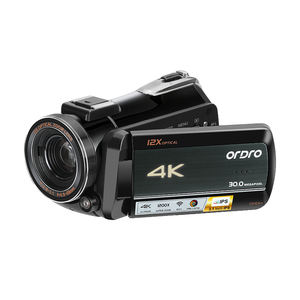 Transmisión en vivo Vlog 4K 12X <span class=keywords><strong>Zoom</strong></span> óptico MIC AC5 PLUS y lente Cámara de video <span class=keywords><strong>digital</strong></span> profesional Iglesia - Product Image 1