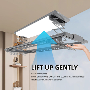 Elektrische 35KG kledinghanger opvouwbaar aluminium automatische wasrek droogrek slim elektronisch type voor balkon/slaapkamer - Product Image 4