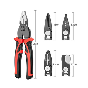 Pince multifonction 8 pouces 5 en 1, jeu de pinces professionnelles pour électriciens avec 5 têtes interchangeables, structure Plug-and-Pull - Product Image 3