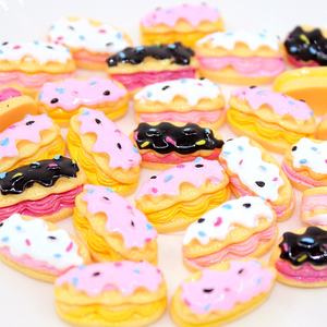 100 Piezas de Resina de Pan de Chocolate con Reverso Plano, Cabujón, Suministro de Arte de Comida en Miniatura, Adorno Decorativo para Manualidades - Product Image 3