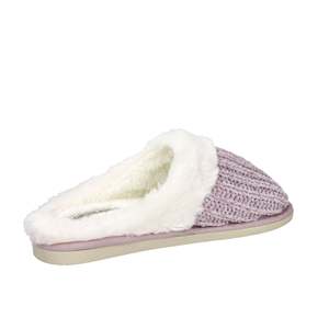 Zapatillas de invierno para mujer Grunland Ci1588 I4 Zapatillas de casa forradas de piel sintética de punto lila - Product Image 5