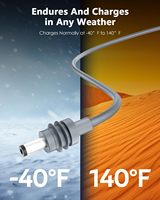 VOITATOP 3M (Cable de 18AWG) Cable de Alimentación CC Tipo-C Mini Impermeable de 4.ª Generación Más Vendido, Conductor de Cobre Puro, Revestimiento de Silicona para Coche 1