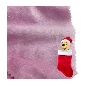 Tela de poliéster 100% de terciopelo elástico de piel de oso de peluche de punto personalizado para juguetes de peluche de animales - Product Image 5