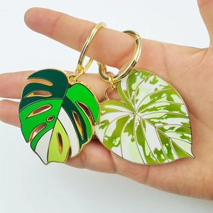 Vente en gros de porte-clés en métal personnalisés de haute qualité, ornements en forme de feuille, breloques, pendentifs pour porte-clés - Product Image 2