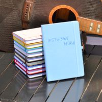 Gran oferta, cuaderno creativo A5, elegante cubierta de cuero elástica, diseño impreso para uso diario para estudio, reuniones artísticas de negocios