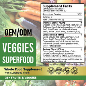 Kapsul Serat Diet Vitamin Dewasa OEM Custom MHML FV01 90 Kapsul 3 Kali Sehari Suplemen Nutrisi Buah dan Sayuran - Product Image 3