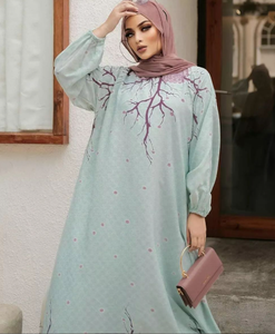 Abaya ชุดเสื้อผ้าอิสลามแบบเต็มขนาด,ชุดผ้าชีฟองผ้าไหม <span class=keywords><strong>Monsoon</strong></span> Saree ขายดี - Product Image 3