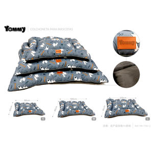 Tappetini per animali domestici Yommy, morbidi cuscini per cani e gatti, taglie S, M, L, con design a fantasia canina - Product Image 1