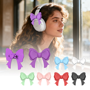 Accessoires en silicone mignons <span class=keywords><strong>pour</strong></span> écouteurs OEM, décorations d'écouteurs avec un joli nœud <span class=keywords><strong>pour</strong></span> les casques de jeu - Product Image 1