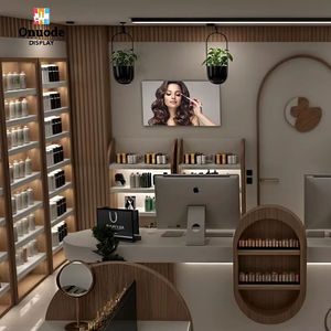 Mesa de Exhibición de Perfumes de Lujo, Soporte de Maquillaje Personalizado |   Muebles Cosméticos Modernos y Ecológicos con Iluminación LED |   Duradero y Personalizable - Product Image 1