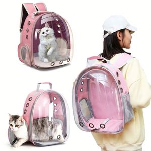 Sac à dos respirant pour chat et chien avec logo couleur personnalisé, sac de transport transparent pour animaux de compagnie en forme de capsule spatiale d'astronaute - Product Image 4