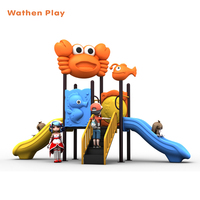 Nouvel ensemble toboggan et balançoire d'extérieur en acier et plastique, design 2026, pour aires de jeux scolaires et équipements de divertissement pour enfants