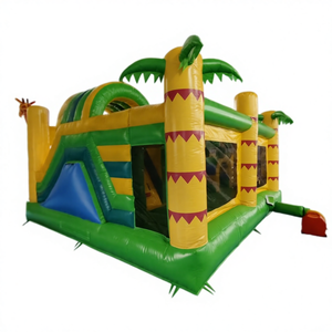 Grand château de rebond combiné de toboggan de trampoline gonflable extérieur commercial et maison de rebond avec équipement de saut pour enfants de ventilateur - Product Image 2