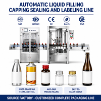 Ligne Automatique de Remplissage Petites Bouteilles pour Vin de Riz Boissons Sirop Huile Essentielle Bouchage Etiquetage