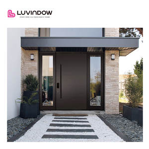 Più recente stile nero esterno doppio ingresso porta principale porta d'ingresso porta d'ingresso - Product Image 1