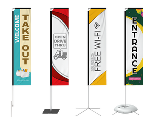 Nuevo producto Diseño gratuito Publicidad Impresión de doble cara Asta de bandera de fibra de vidrio de aluminio Rectángulo personalizado Bandera de playa - Product Image 2