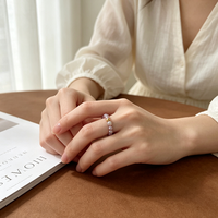 Ins-Style Minimalistischer Lila Natürlicher Süßwasserperlen-Ring in Kartoffelform AA-Qualität Elastischer Vielseitiger Modeschmuck für Damen